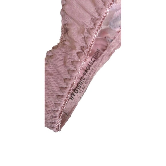 Pretty little thing Sheer Velour  Floral  Bodysuit Women's Large  Pink NWT - Picture 6 of 9